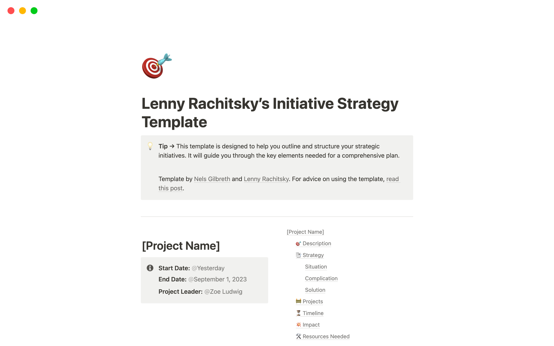 Screenshot of Top Product Strategy Doc Templates for Product Analysts collection by Notion