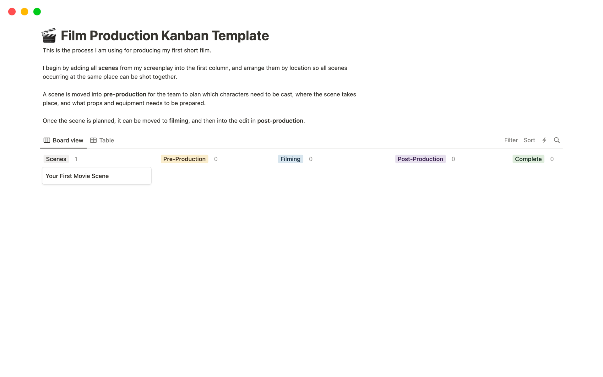 Screenshot der Top 10 Kanban Templates for Mechanical Engineers-Sammlung von Notion
