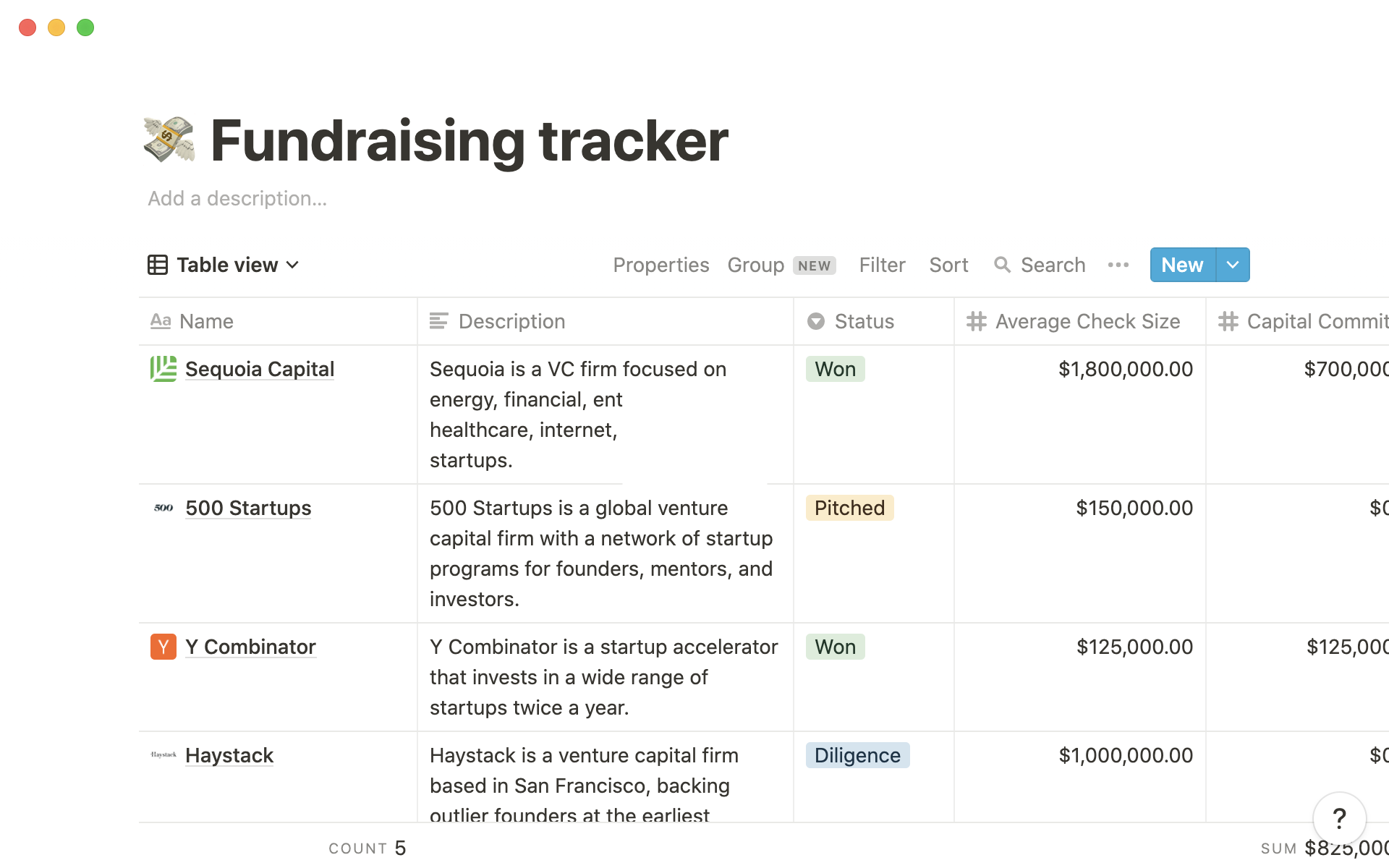 A template preview for Top 10 Free Fundraising Plans Templates in Notion