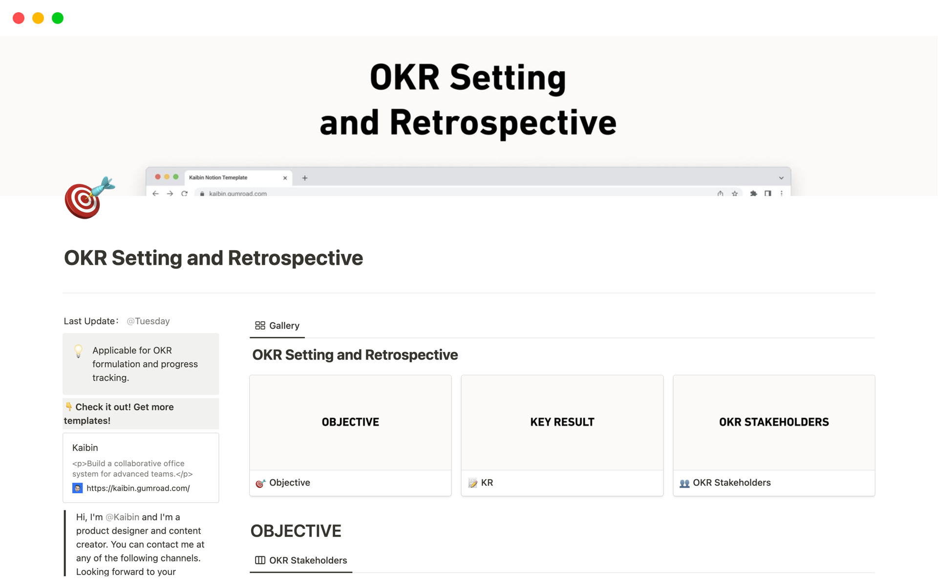 Screenshot of Best Retrospective Templates for Product Designers collection by Notion