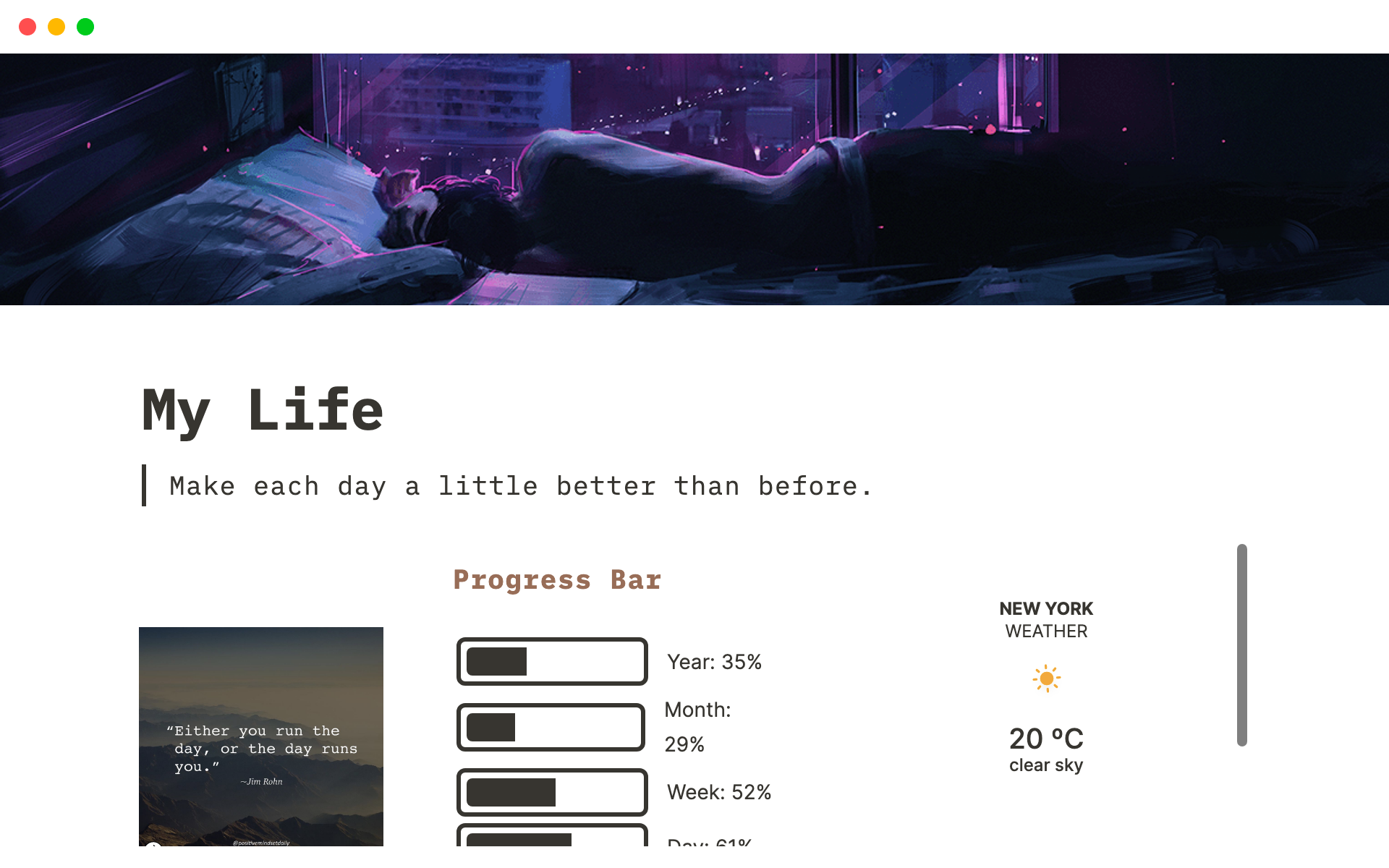 Screenshot of Top 10 Free Lifestyle Habits Templates in Notion collection by Notion