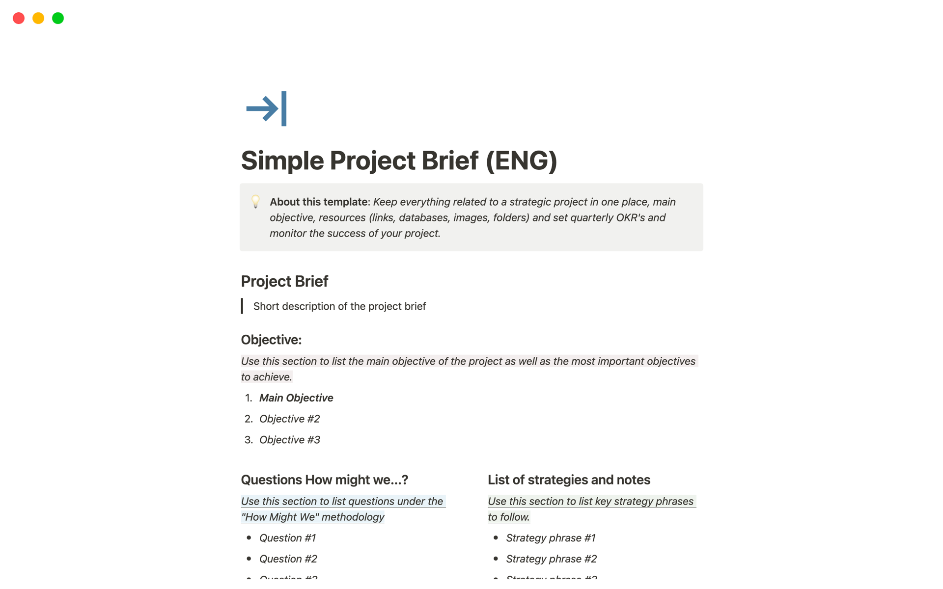 A template preview for Best 10 Creative Brief Templates for Marketing Communications Managers