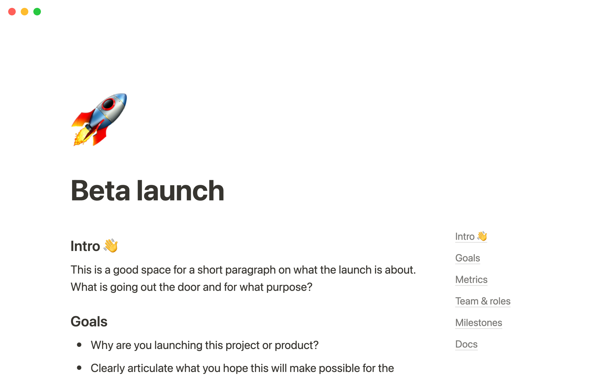 A template preview for Top Product Knowledge Base Templates for Product Managers