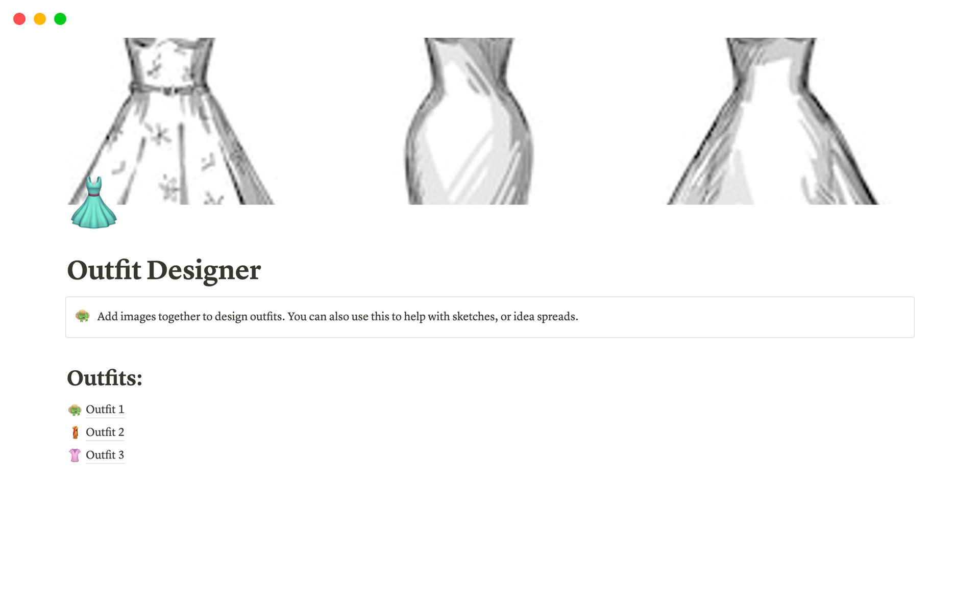 A template preview for Top 10 Free Fashion Finds Templates in Notion