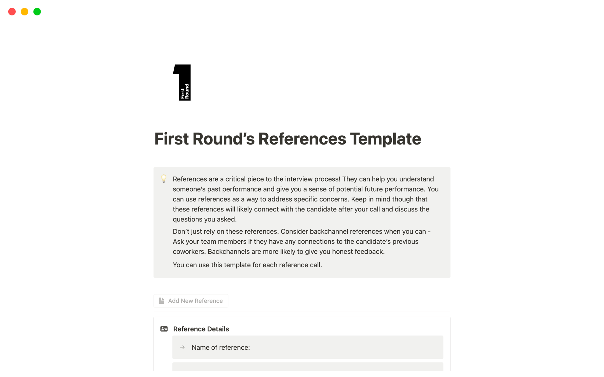 A template preview for Top 10 Free Interview Prep Templates in Notion