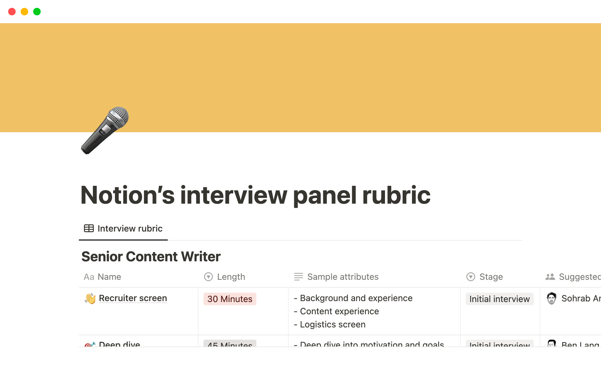 A template preview for Top 10 Interview Guide Templates for Recruiters