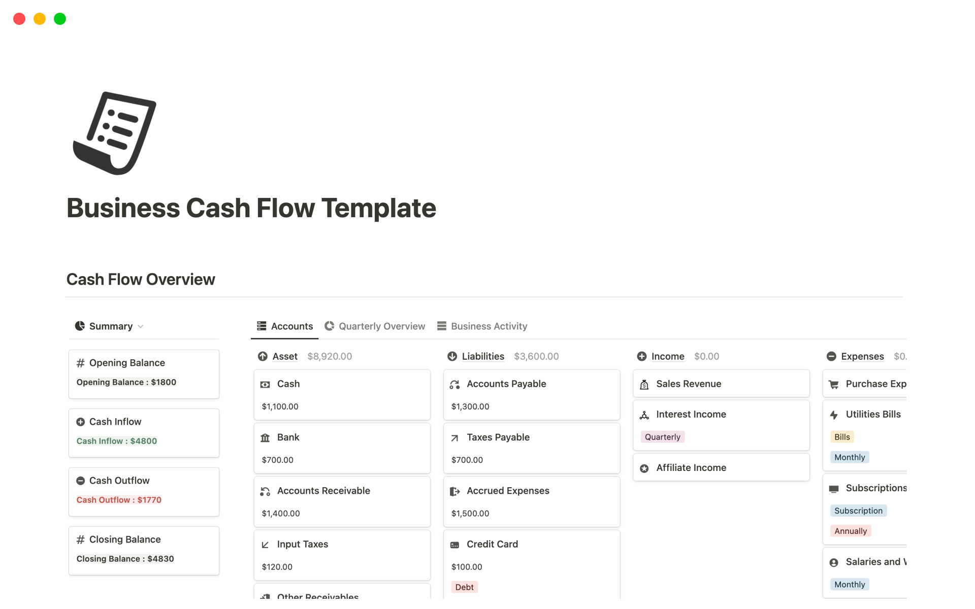 A template preview for Top 10 Paid Business Roadmap Templates in Notion