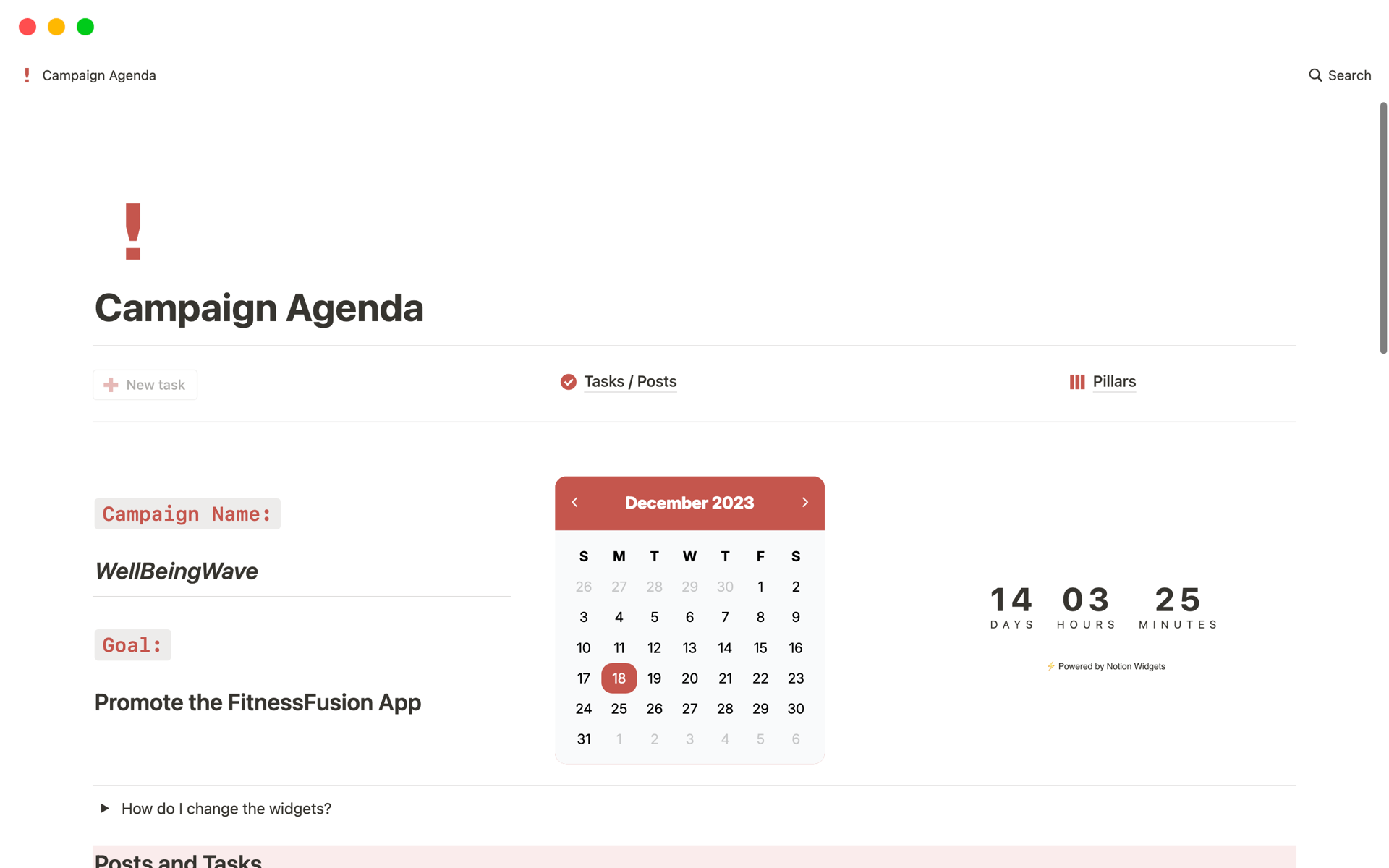 NotionによるBest 10 Campaign Calendar Templates for Marketing Communications Managersコレクションのスクリーンショット