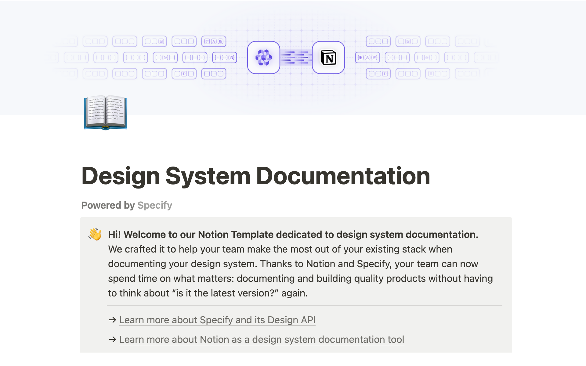 A template preview for Top 10 Free Design Guidelines Templates in Notion