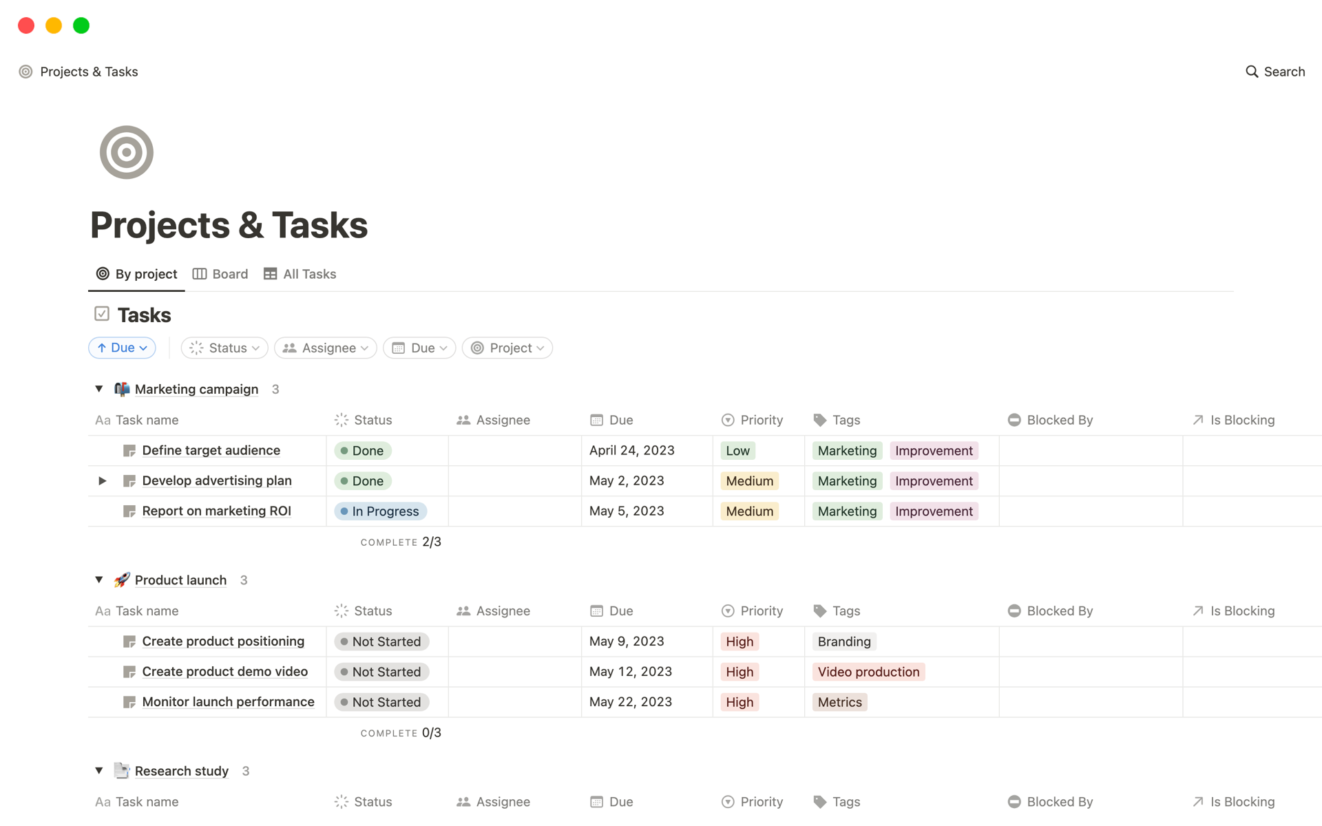 Screenshot of Top 10 Free Project Frameworks Templates in Notion collection by Notion