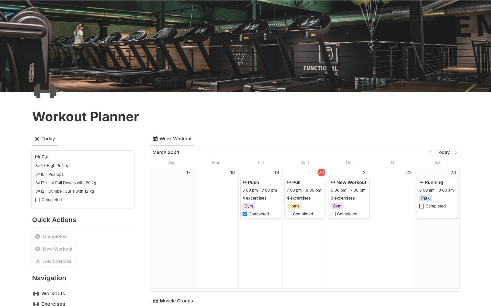 Monthly Workout Calendar Template Infoupdate