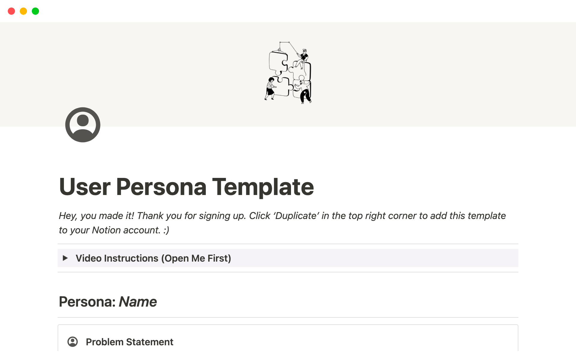 A template preview for Top User Research Templates for Product Managers