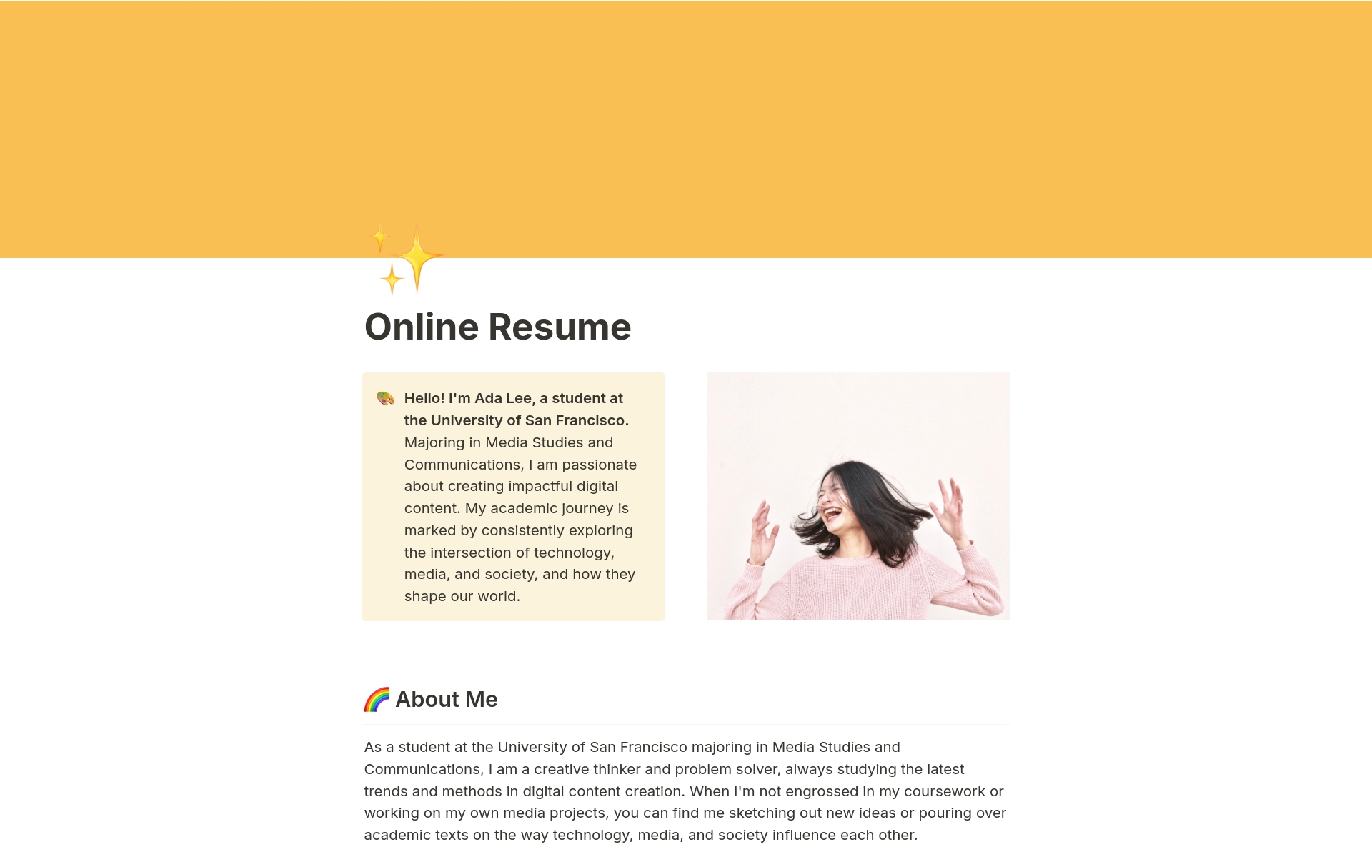 A template preview for Land your dream gig: Job and internship templates