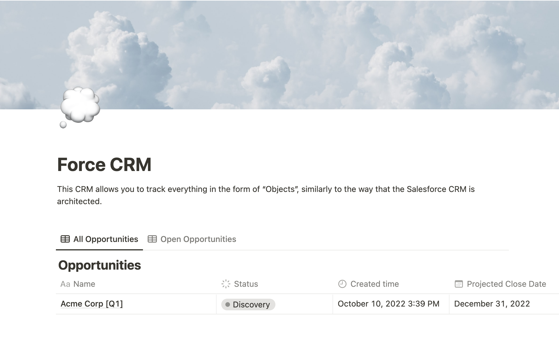 A template preview for Top 10 Free Client Management Templates in Notion