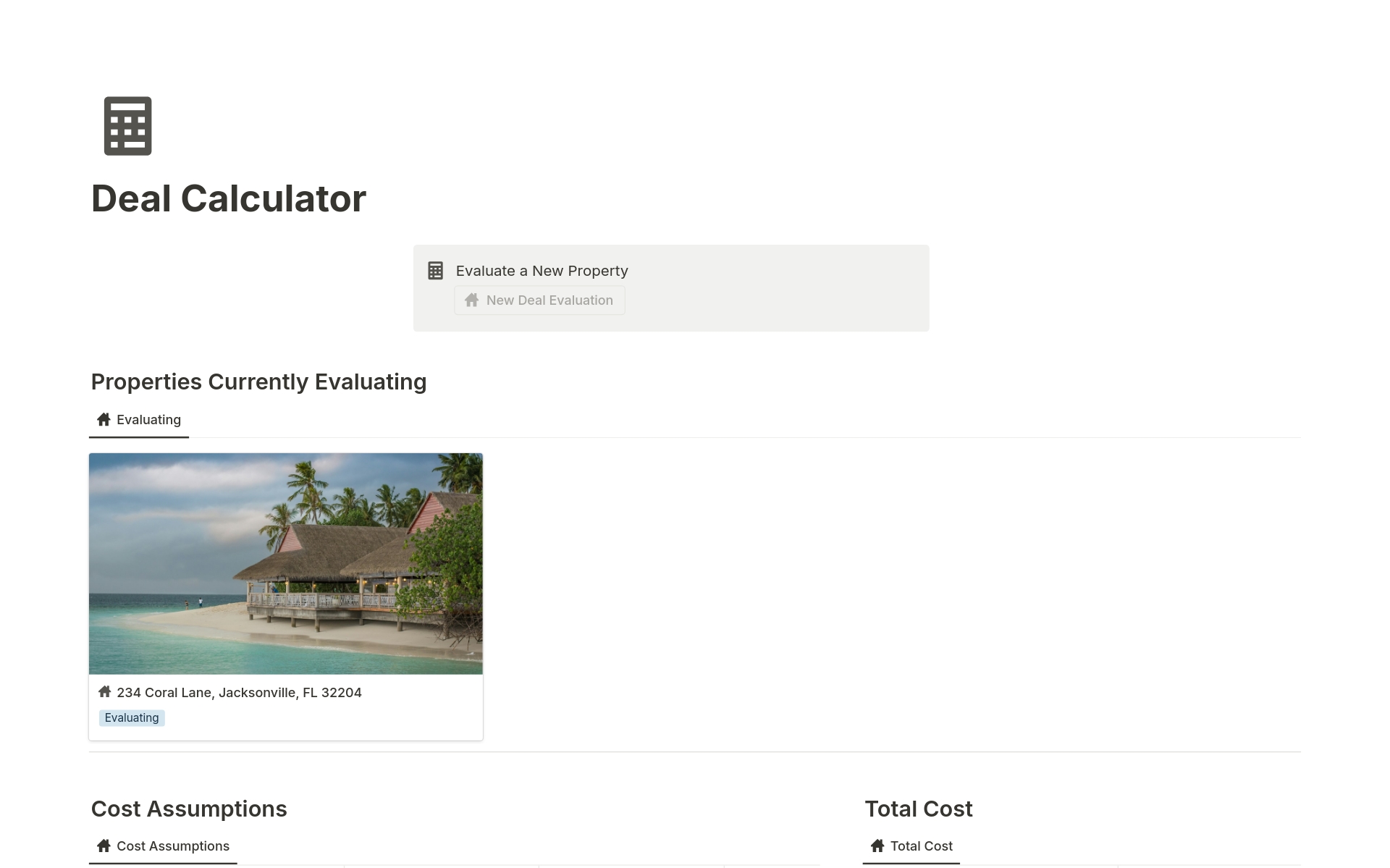A template preview for Top 10 Paid RE Portfolio Templates in Notion