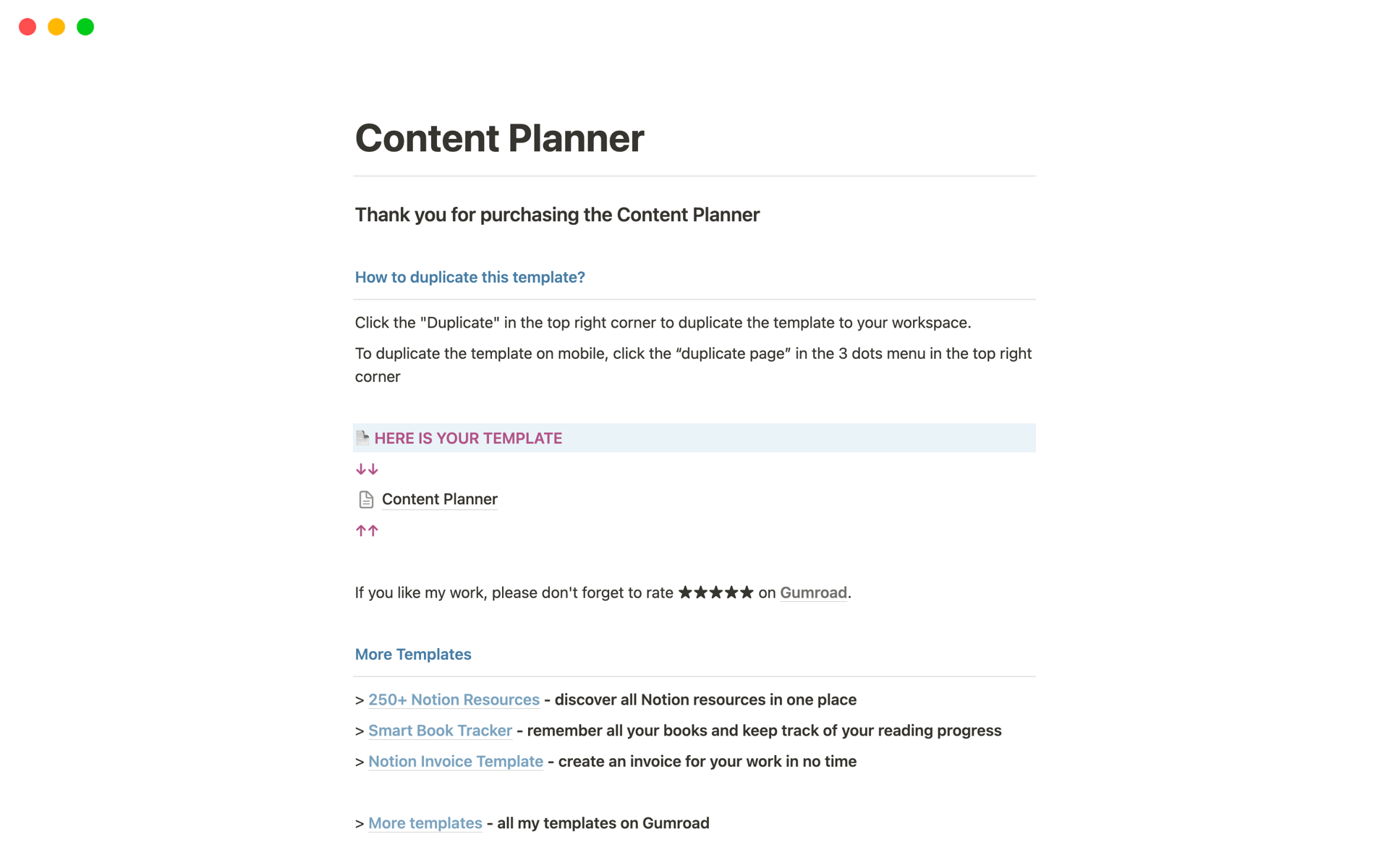 A template preview for Top 10 Free Marketing Growth Templates in Notion