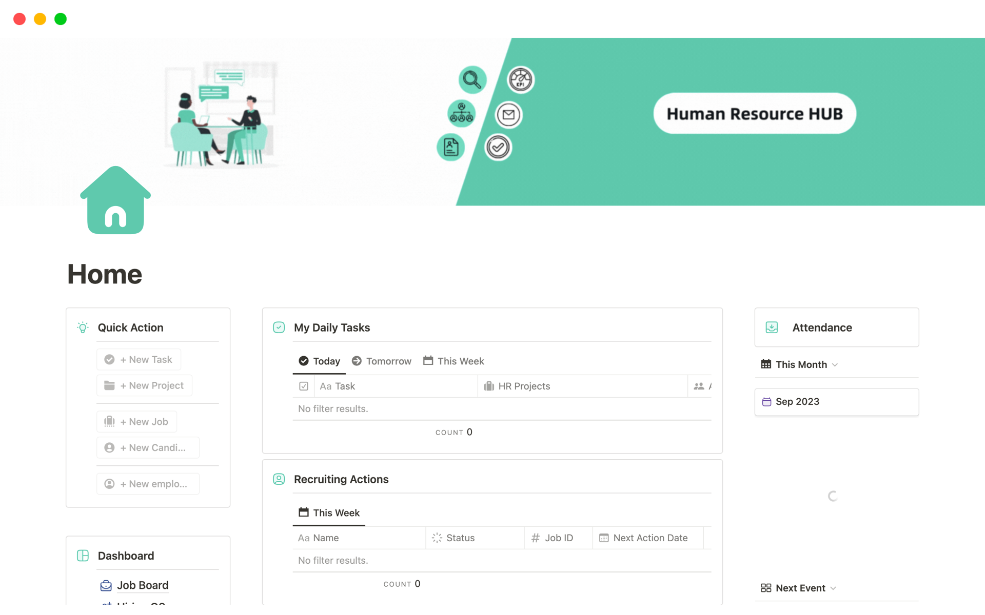 A template preview for Top 10 Paid Hiring Templates in Notion