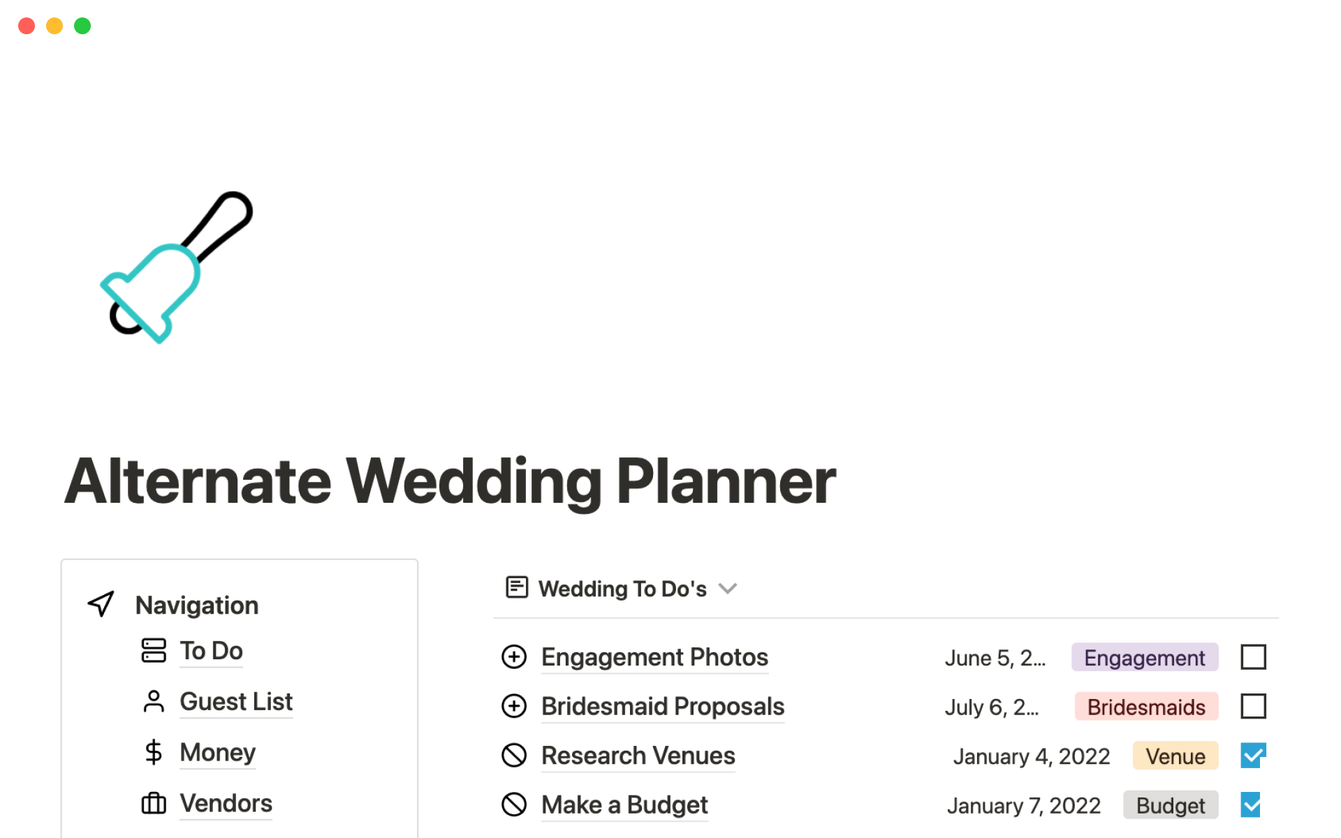 A template preview for Top 10 Free Dating & Relationships Templates in Notion