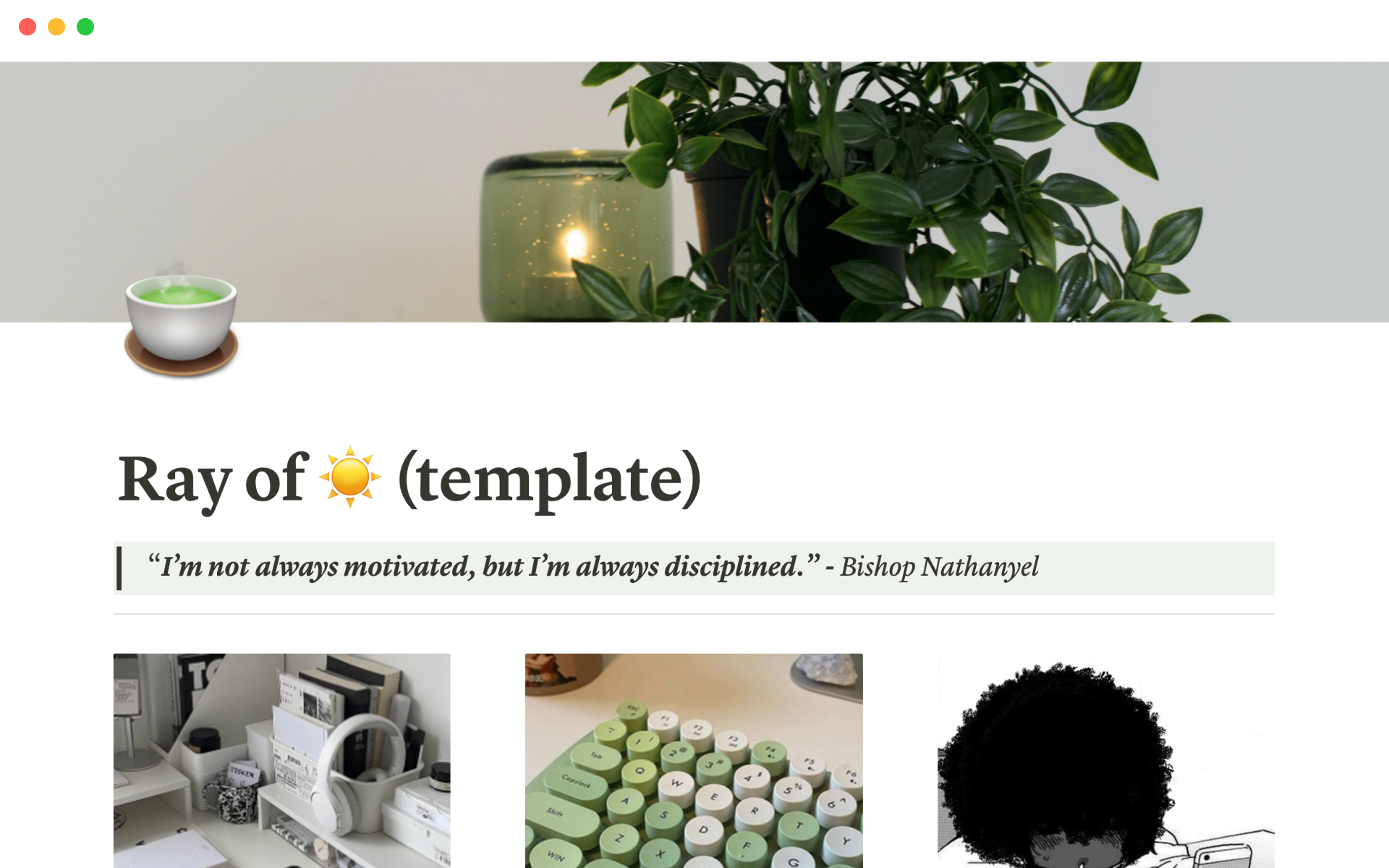 A template preview for Top 10 Free Personal Home Templates in Notion