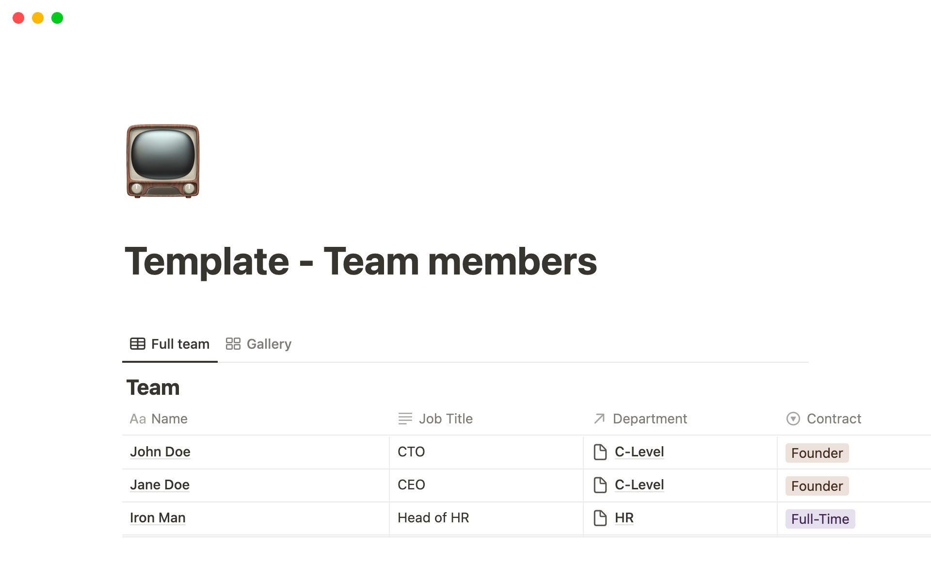 A template preview for Top 10 Free Team Hub Templates in Notion