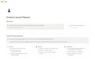 Product Launch Planner Notion Template