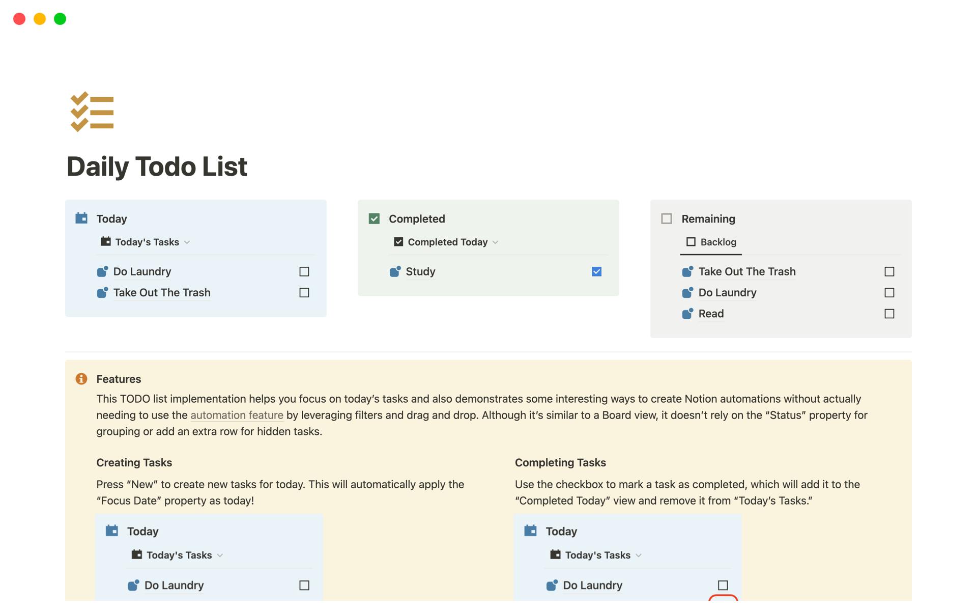 Mochi productions notion template creator