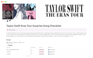 List Of Taylor Swift Songs Eras Tour Image To U