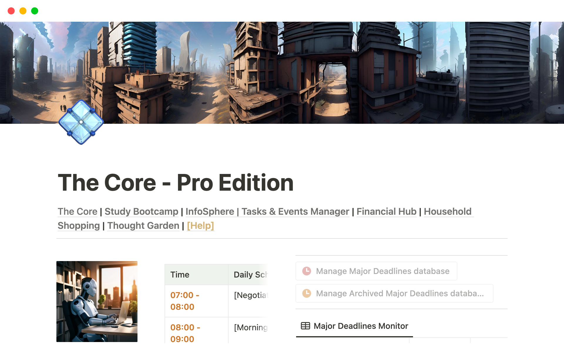 The Pro Edition of 'The Core' is a step up from the Student Edition, tailored for the comprehensive lifestyle management.