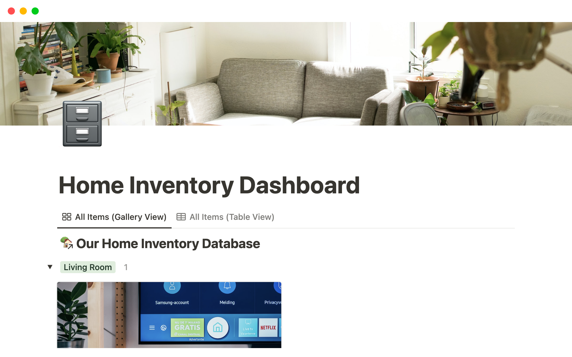 My Home Inventory Notion Template