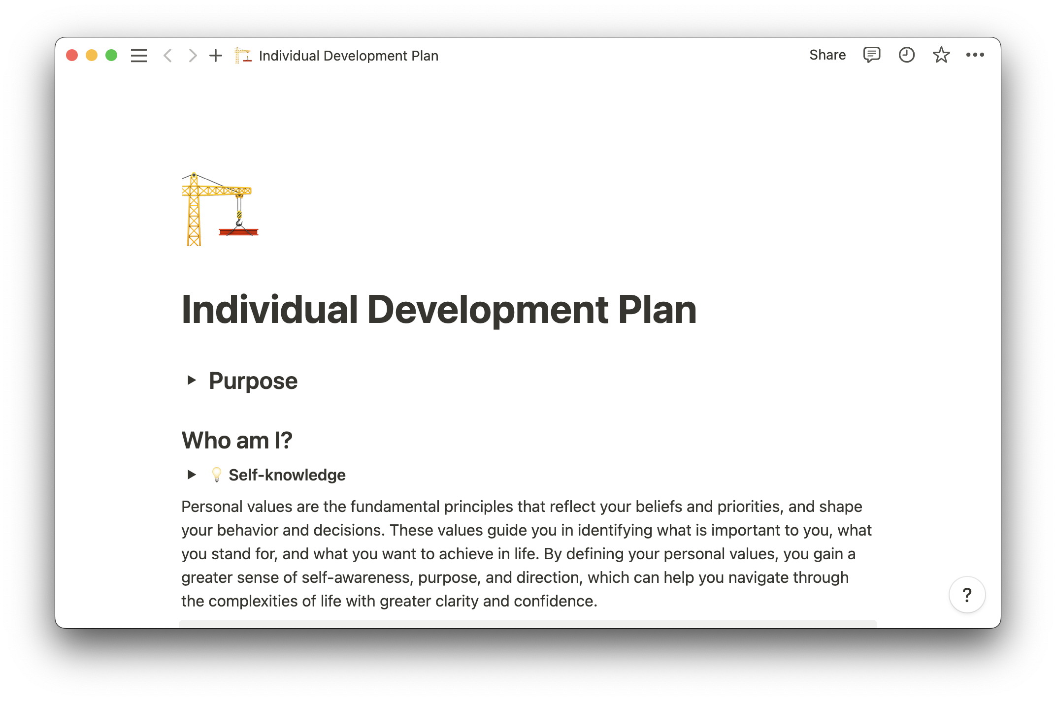 Individual development plan
