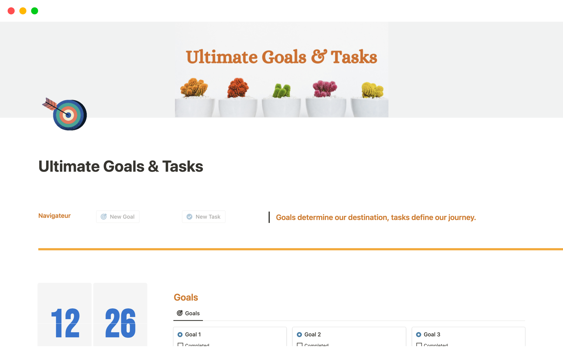 Ultimate Goals & Tasks Notion Template