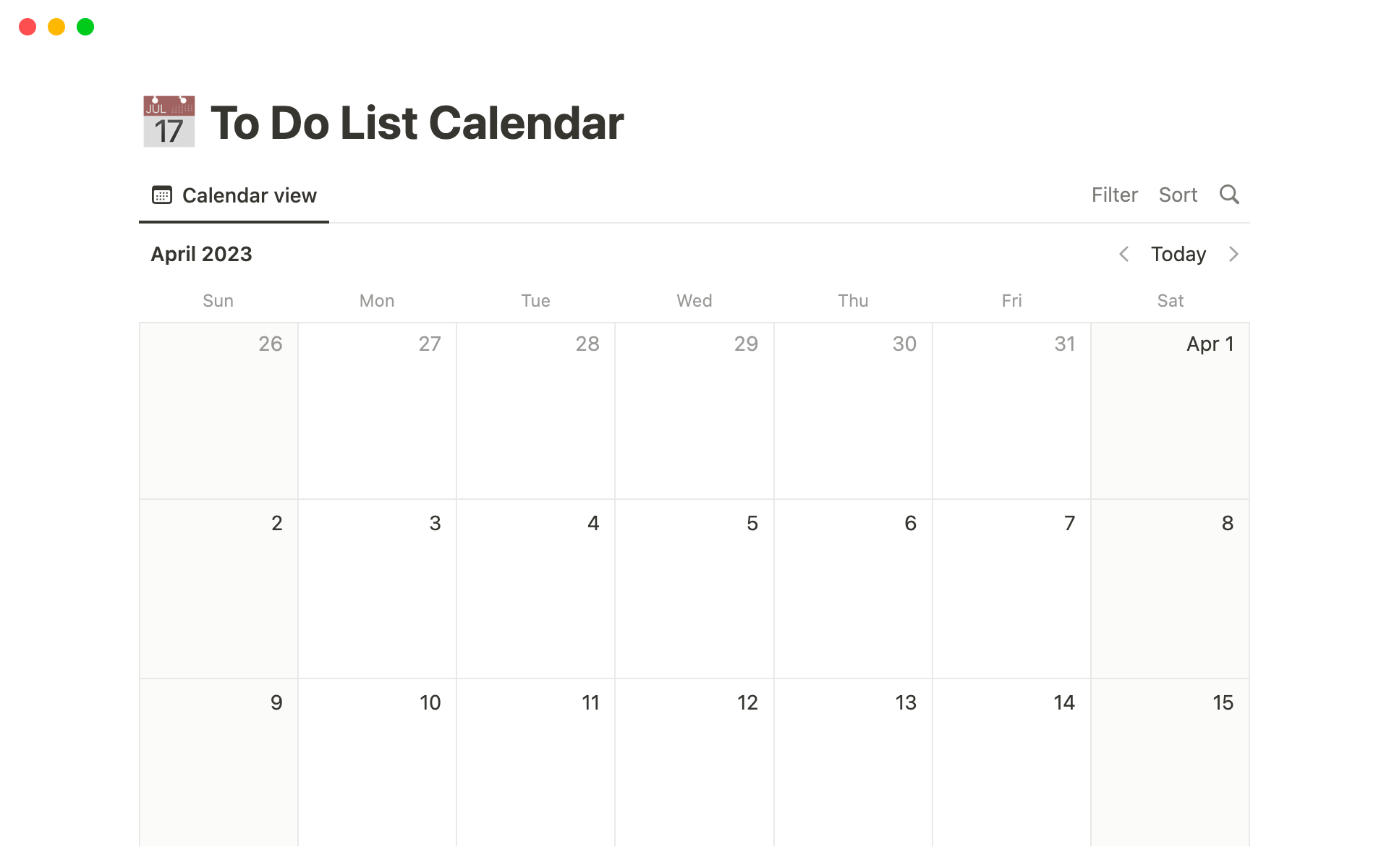 Helps people organize their tasks within an editable calendar.