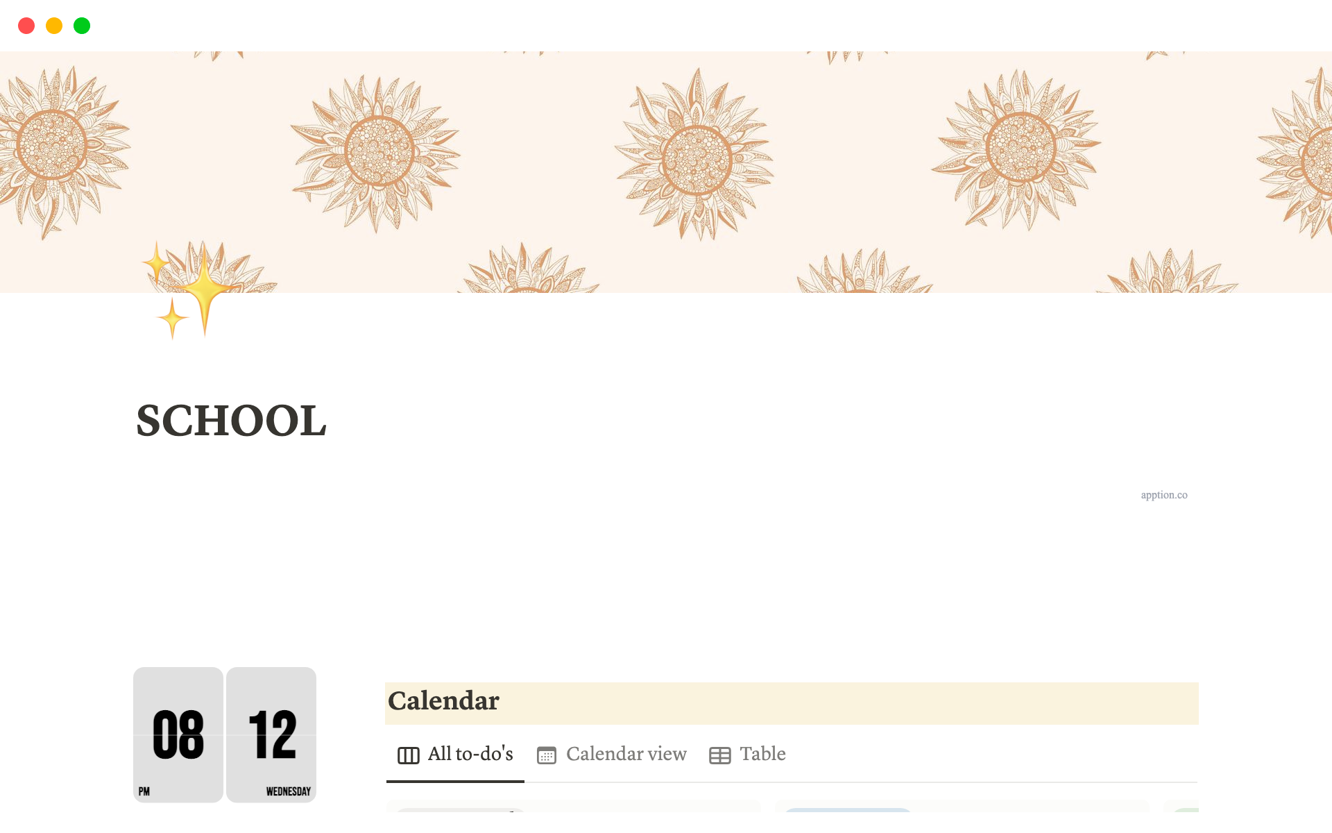 School Notion Template