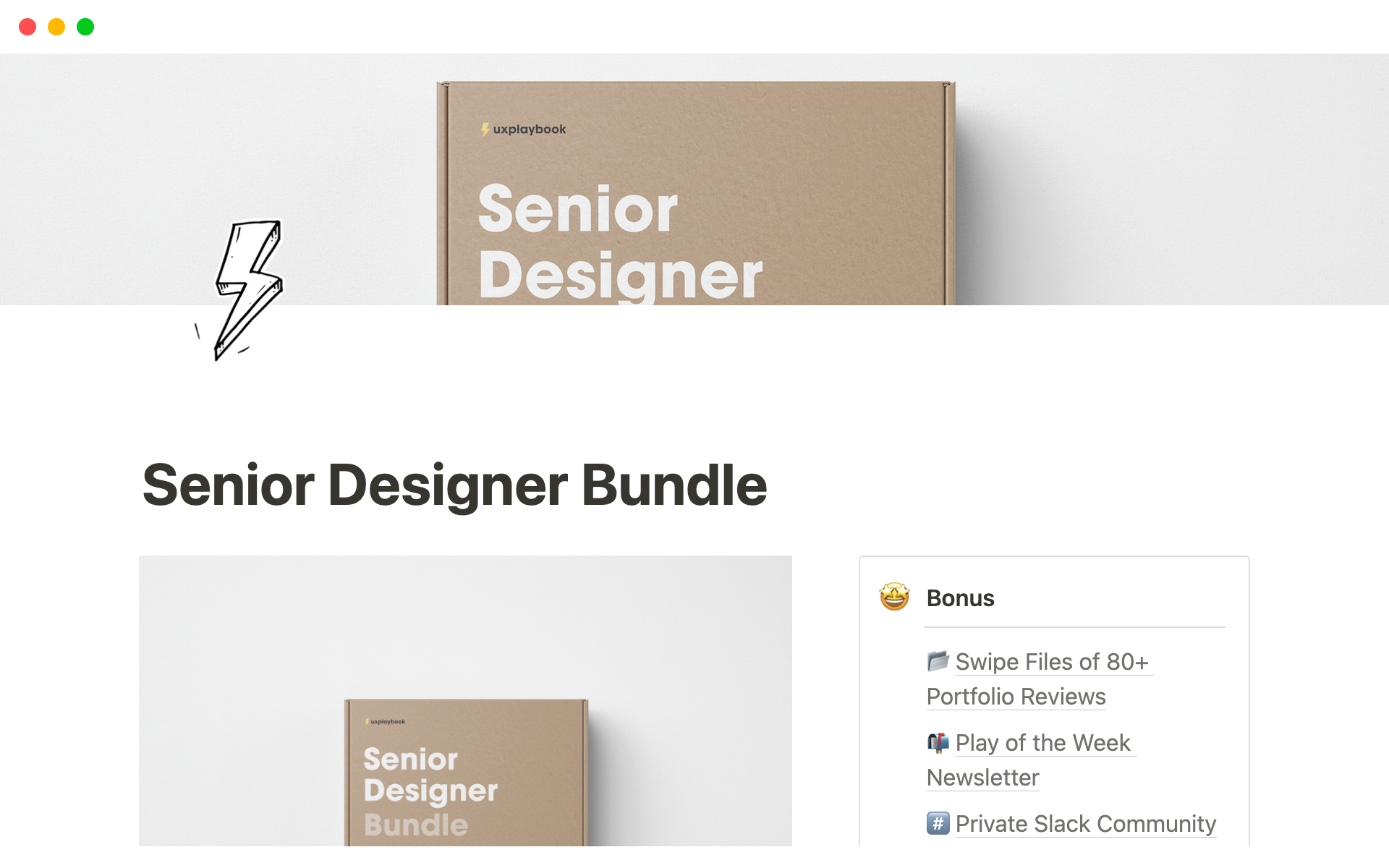 A template preview for Senior Designer Bundle
