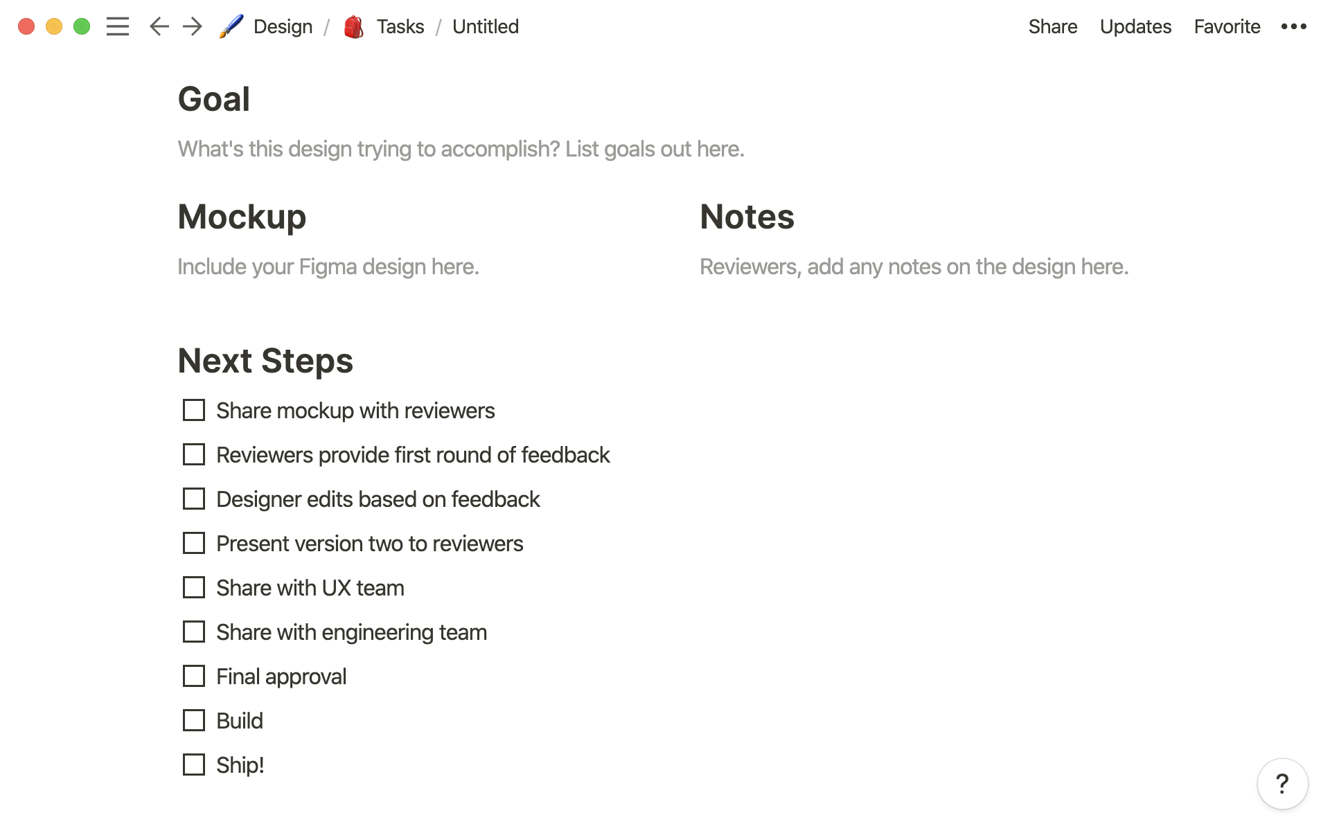 Make sure all edge cases are considered with a repeatable design spec template.