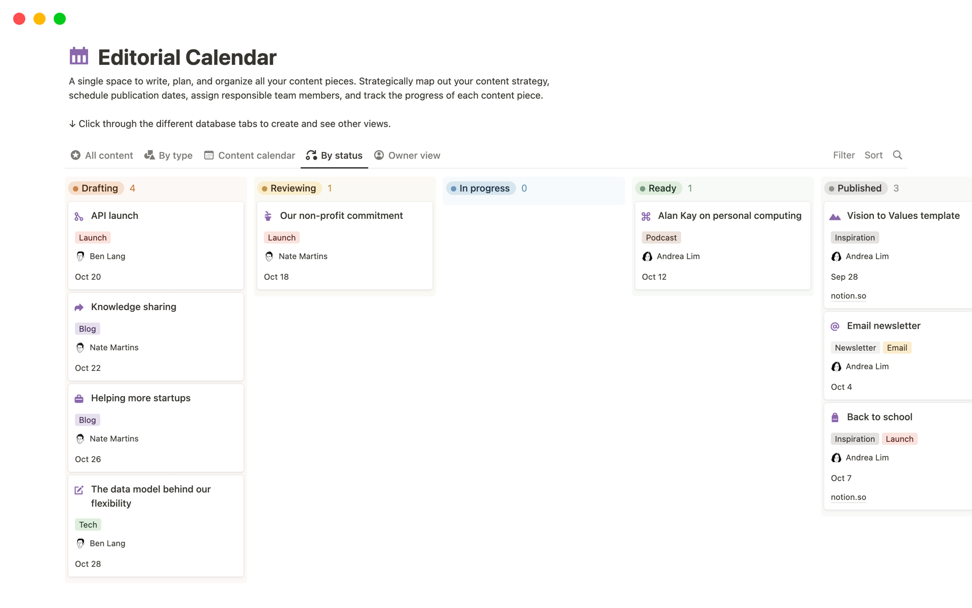 Streamline your content creation process with our versatile Editorial Calendar template.