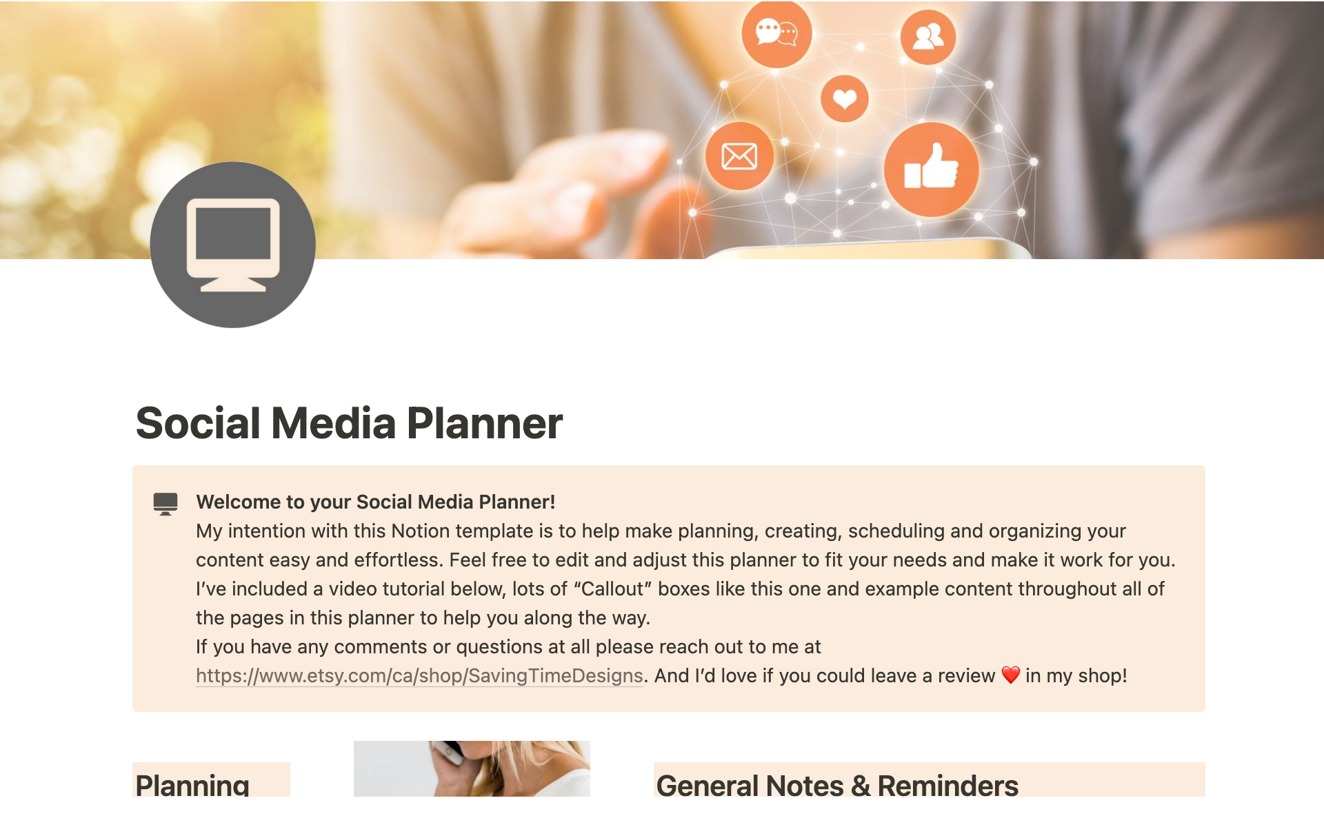 Helps users plan, create, schedule and organize their social media and content across 7 platforms