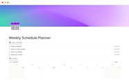 Weekly Schedule Planner Notion Template