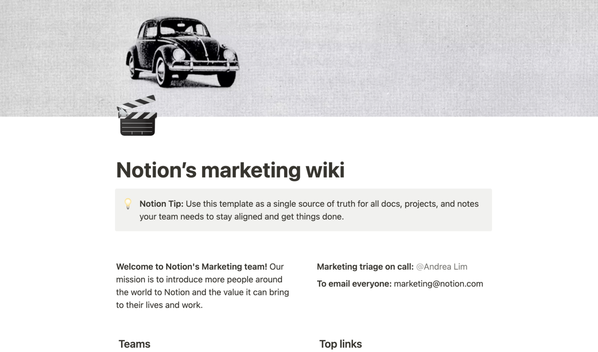 Notion's marketing wiki