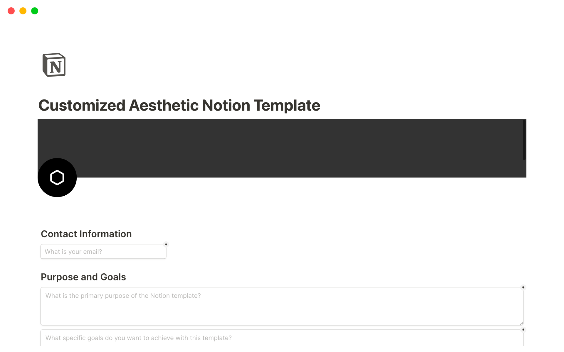 A template preview for Customized Aesthetic Template