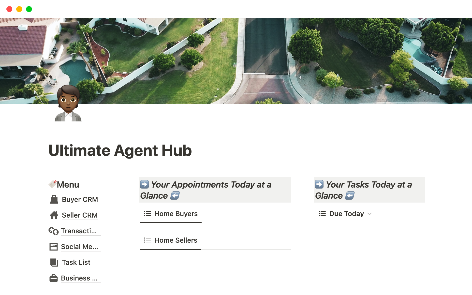 The Ultimate Real Estate Agent Hubのテンプレートのプレビュー