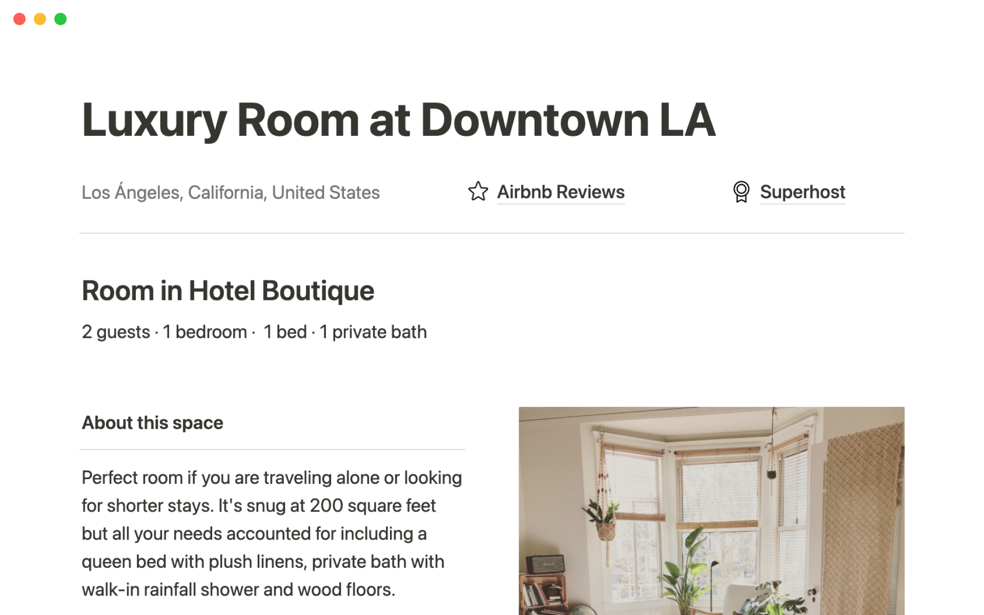 This template helps individuals and companies manage short-term Airbnb rentals.