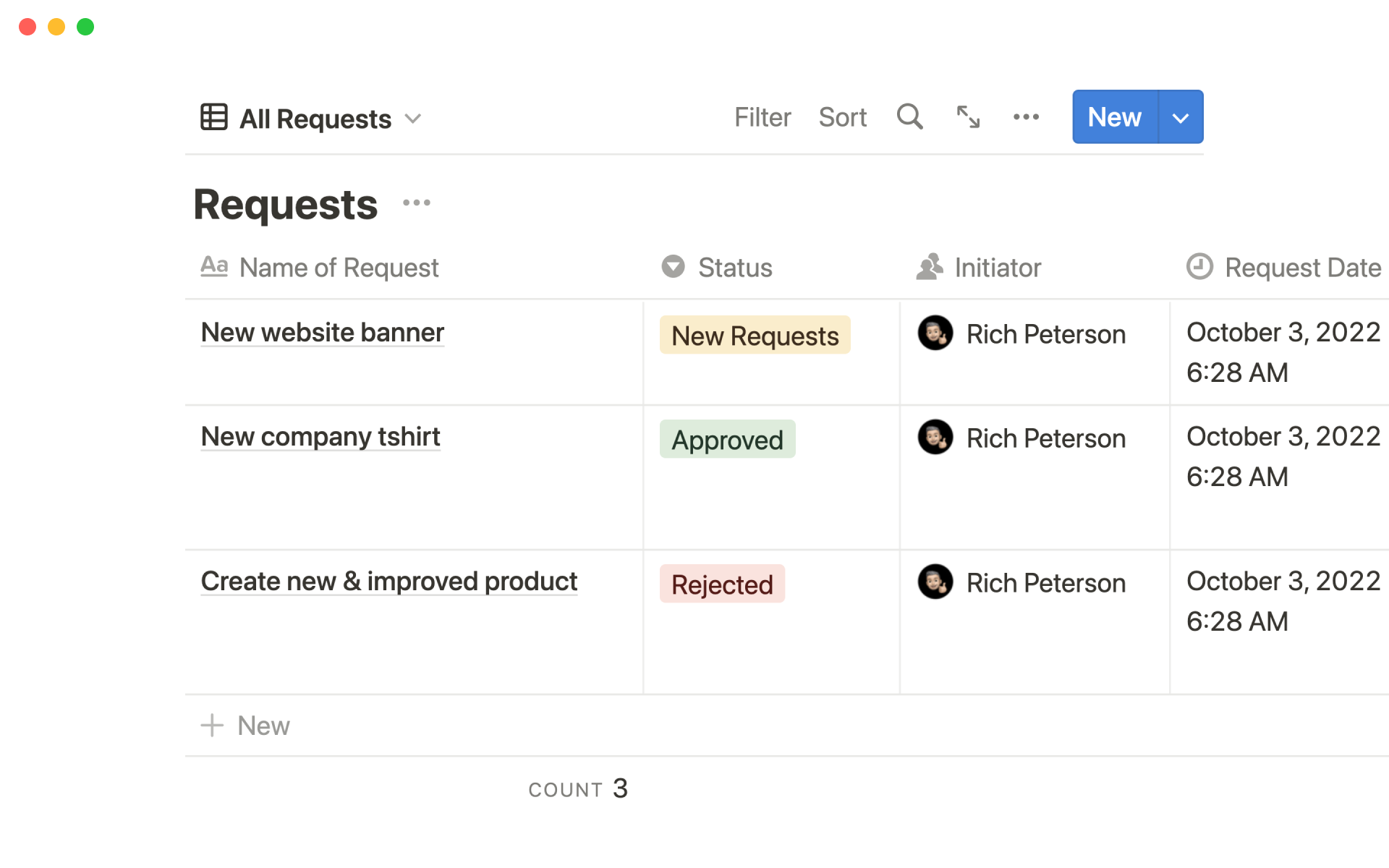 Manage all incoming project requests and approvals in one place.