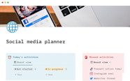 Social Media Planner Notion Template