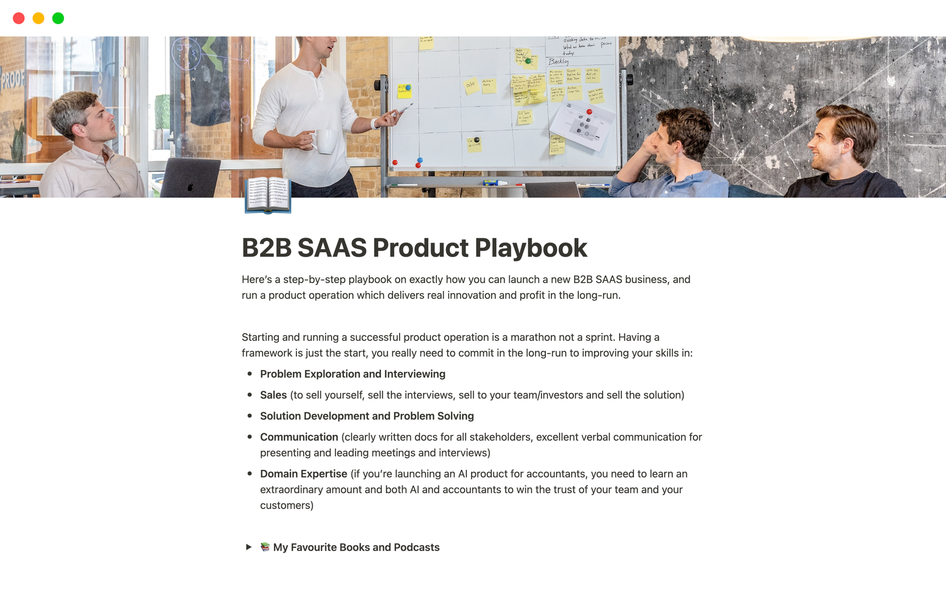 Lean Product Delivery Framework Notion Template