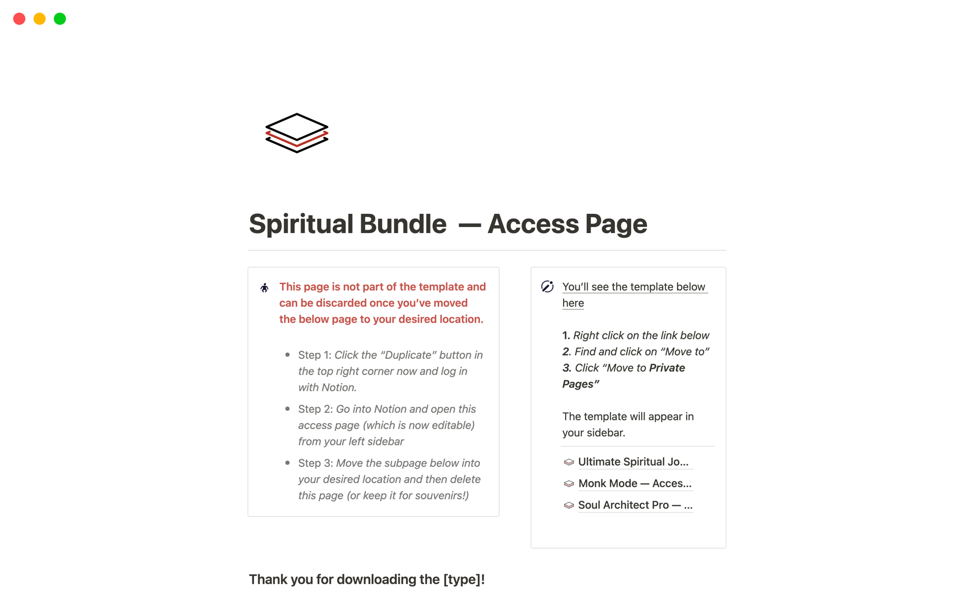A template preview for Spiritual Bundle