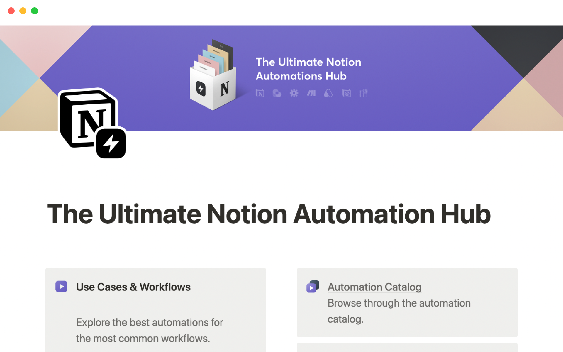 A template preview for Automation hub