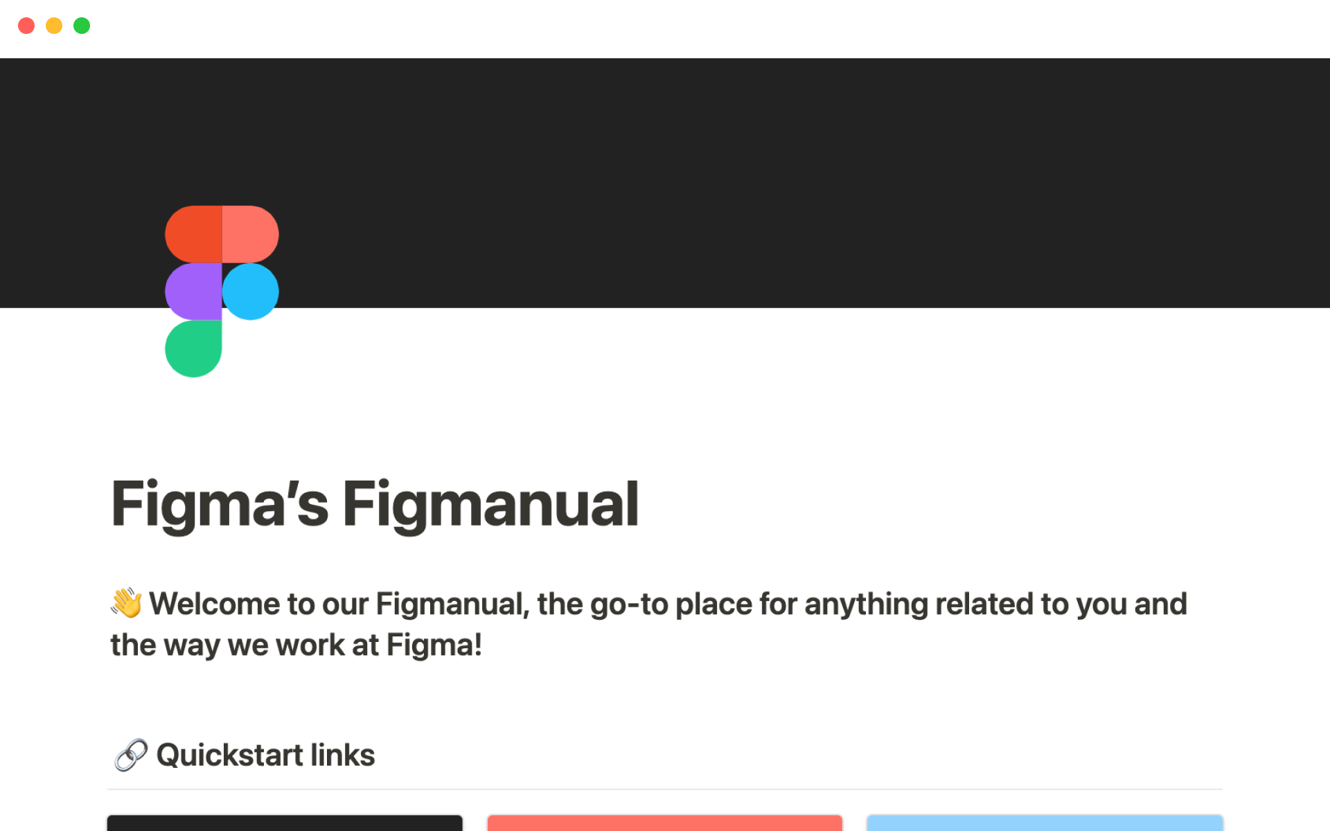 A template preview for Figma’s Figmanual