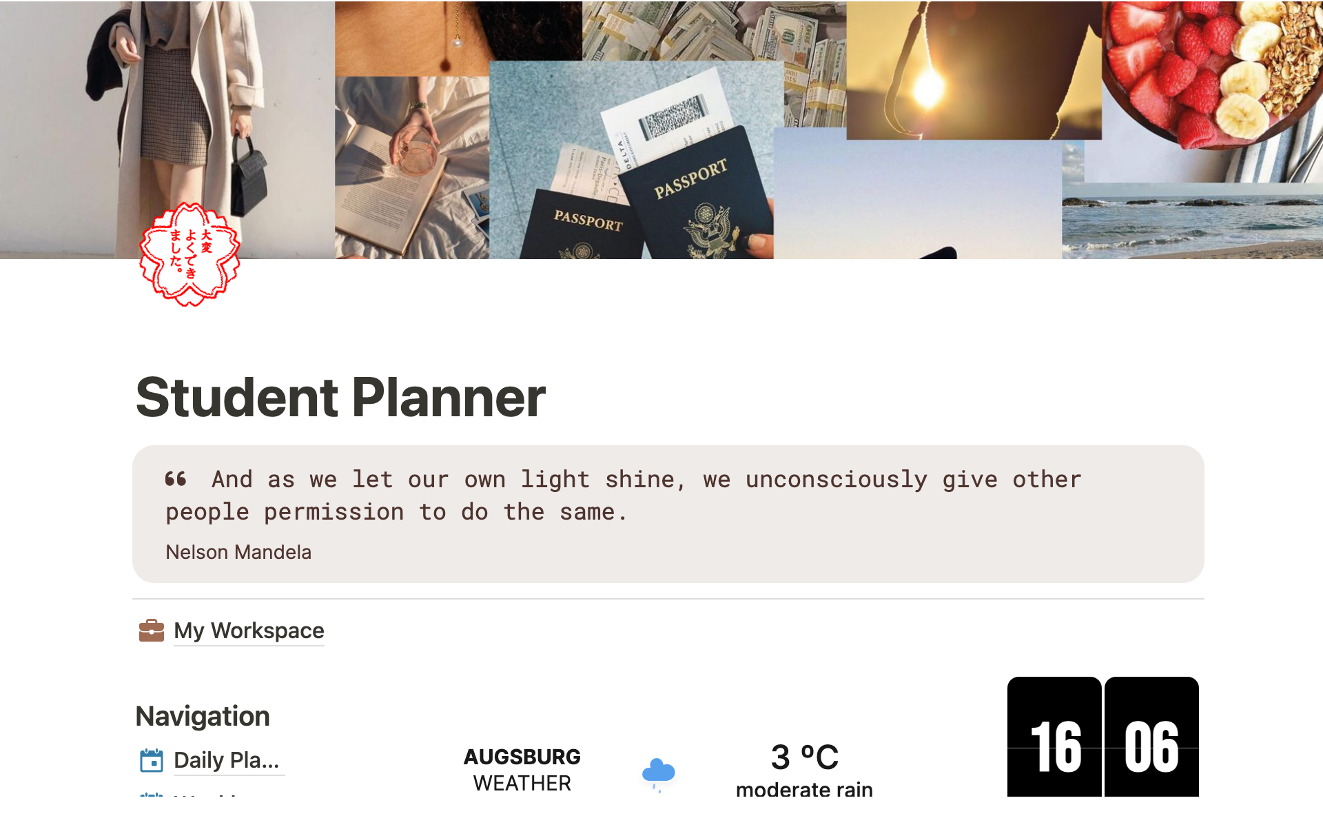 A personal planner to help you organise your life easily and in an efficient way