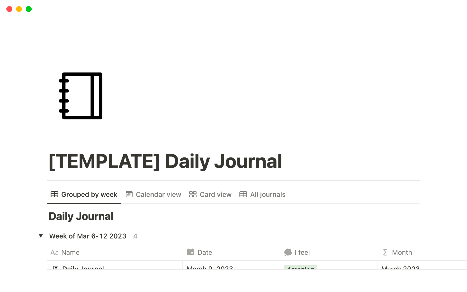Daily journal to help individuals, teams, and companies stay organized, focused, and productive.